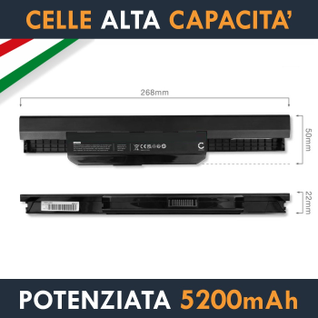 Batteria per Notebook Asus A32-K53 Alta Capacità