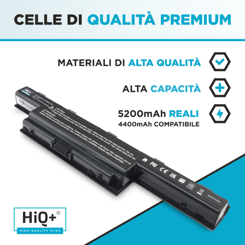 Batteria per Notebook eMachines E732ZG-P623G32MNKK Alta Capacità