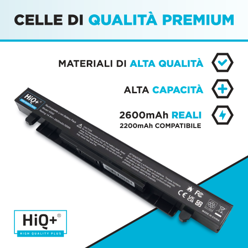 Batteria Alta Capacità per Asus X552 Series