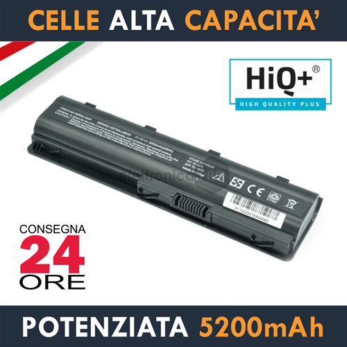 Batteria Hp Compaq Presario Cq57 Batteria Potenziata 5200mAh Per HP Compaq Presario CQ57 - 10.8V-11.1V, 6 Celle, Nuova Batteria HP-Compaq