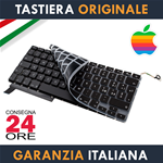 Tastiera Originale Apple MacBook Pro 15" Pollici A1286 Italiana dal 2009 al 2012 + Protezione Ultra Slim